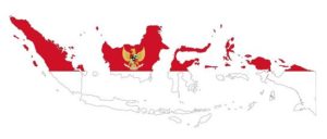 Indonesia flag map