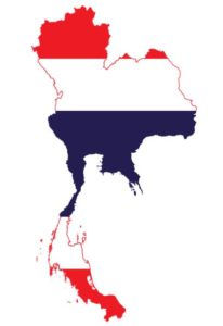 Thailand flag map