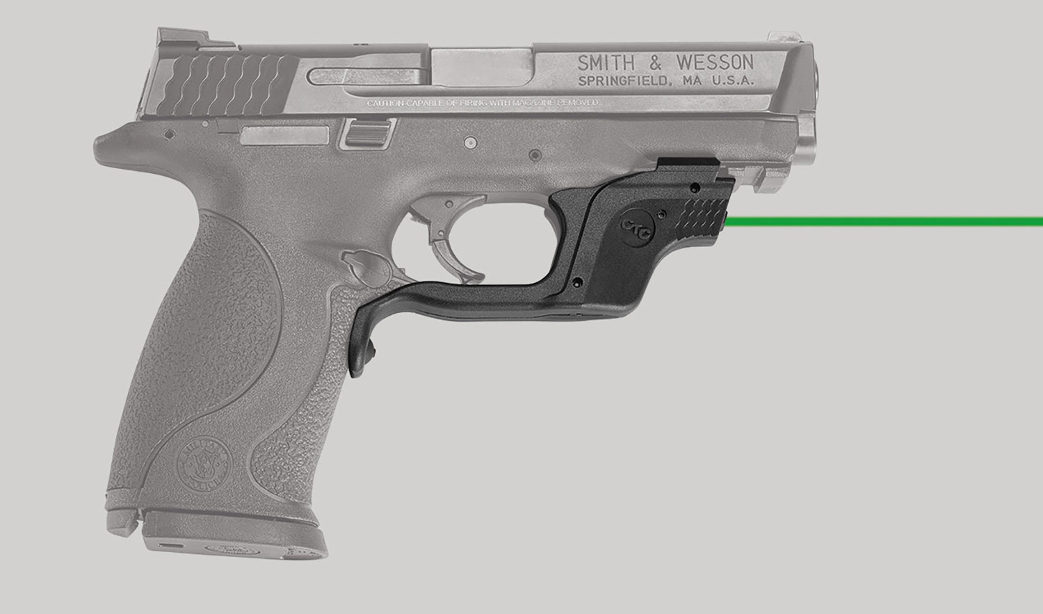 Smith and Wesson with Crimson Trace Laserguard