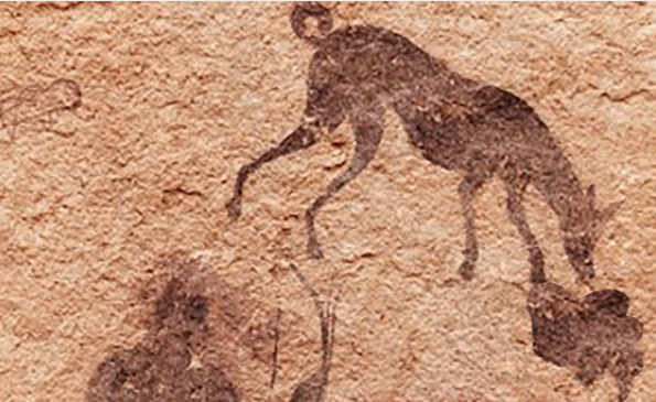 Cave Painting showing hunting dog