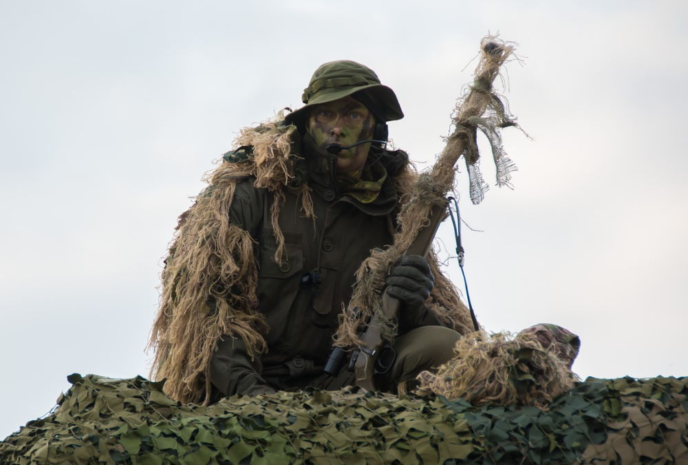 Sniper in ghillie